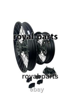 Jantes à rayons tubeless noires avant et arrière adaptées pour Royal Enfield Himalayan 450