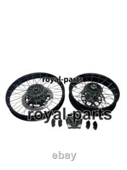 Jantes à rayons tubeless noires avant et arrière adaptées pour Royal Enfield Himalayan 450