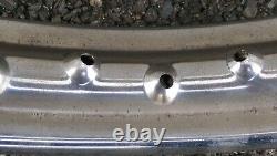 Jantes de roue en chrome authentiques Dunlop à 40 rayons pour James Super Swift à l'avant et à l'arrière.