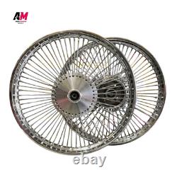 Jantes de roues avant et arrière en chrome 72 rayons avec pneus complets pour Honda C50 C70 C90 GBO