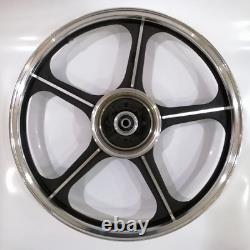 Jantes de sport Honda C70 Passport 1 paire noire avec bagues de roulement 5 rayons de 17 pouces