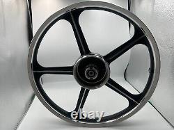 Jantes de sport Honda C70 Passport 1 paire noire avec bagues de roulement 5 rayons de 17 pouces