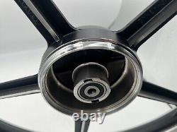 Jantes de sport Honda C70 Passport 1 paire noire avec bagues de roulement 5 rayons de 17 pouces