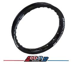 Jantes noires SM PRO HONDA CRF110 & kit de rayons Bulldog avant et arrière CRF BBR 100%