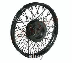 Jantes noires à rayons de 80 pour freins à disque avant et arrière Royal Enfield WM2 19 GEc