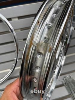 Jeu de jantes et rayons avant et arrière Honda CRF125F 2022, inutilisé