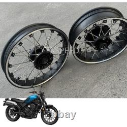 Jeu de roues à 19 rayons Diabolus avant et arrière compatible avec Honda CL300 CL500 2023 2025