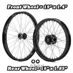 Jeu de roues à rayons avant et arrière 19 / 16 pour Sur Ron Light Bee X LBX et Segway X260