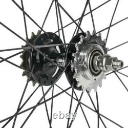 Jeu de roues avant arrière en carbone pour vélo à pignon fixe, 3 rayons, profondeur de 88 mm