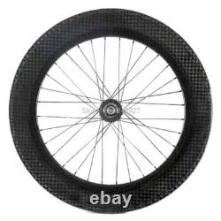 Jeu de roues avant arrière en carbone pour vélo à pignon fixe, 3 rayons, profondeur de 88 mm