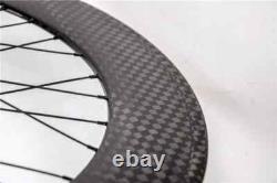 Jeu de roues avant arrière en carbone pour vélo à pignon fixe, 3 rayons, profondeur de 88 mm