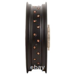 Jeu de roues avant et arrière Tusk SM 17x3.50 jante noire mate/rayon argent/hub en magnésium