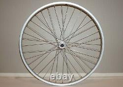 Jeu de roues avant et arrière de vélo en alliage 26x1.75 14g 36 rayons essieu 3/8 moyeu libre argent