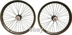 Jeu de roues de vélo Autes 20 rayons avant et arrière jante 12G lourde double paroi