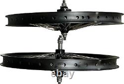 Jeu de roues de vélo Autes 20 rayons avant et arrière jante 12G lourde double paroi