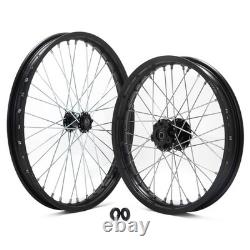 Jeu de roues, jantes, moyeux et rayons avant et arrière de 21 pouces et 19 pouces pour vélo électrique