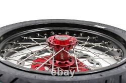 KKE 17 CUSH Roues Pneus Pour Honda XR650L 1993-2024 Jeu de Jantes Supermoto