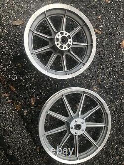 Mag Roues 86-99 Fxr Harley Cast 9 Neuf Spoke Front 19 Arrière 16 Rims Clean