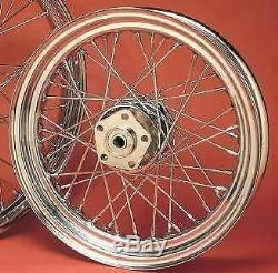 Nouveau Chrome Avant Arrière 1973-84 Fx Flh 40 Spoke 3.00x16 Shovelhead Big Twin Superg