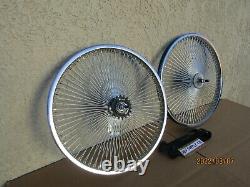 Nouveau jeu de jantes de vélo bas de 20 pouces à 140 rayons pour Lowrider, Bmx, Tricycle