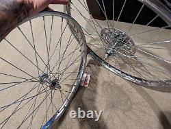 Nouvelles jantes de vélo Chrome 26x1.75, avant et arrière, ensemble de vitesse 5, 36 rayons HD.