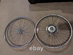 Nouvelles jantes de vélo Chrome 26x1.75, avant et arrière, ensemble de vitesse 5, 36 rayons HD.