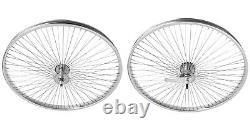 Og Lowrider 24 Avant Ou Coaster Dayton 72 Rayons 14g Axe 3/8 Chrome