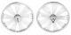 Og Lowrider F & R 16 Avant Et Arrière Dayton Fan 72 Rayons Roue 14g 3/8 Axe Chrome