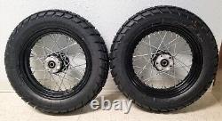 Pneus Baja 16 WW pour cycles avant et arrière, roues noires à 40 rayons, montés et équilibrés