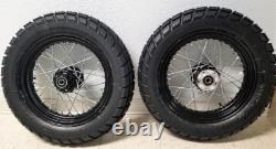 Pneus Baja 16 WW pour cycles avant et arrière, roues noires à 40 rayons, montés et équilibrés