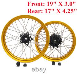 Pour BMW G310GS 19 3 17 4.25 Ensemble de roues à rayons avant et arrière avec moyeux et jantes en fonte