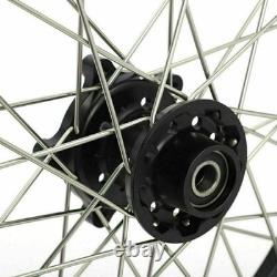 Pour BMW G310GS Moyeu CNC Aluminium Noir Roues à Rayons Avant Arrière 19x3 17x4.25