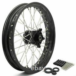 Pour BMW G310GS Moyeu CNC Aluminium Noir Roues à Rayons Avant Arrière 19x3 17x4.25