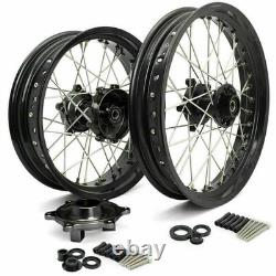 Pour BMW G310GS Moyeu CNC Aluminium Noir Roues à Rayons Avant Arrière 19x3 17x4.25