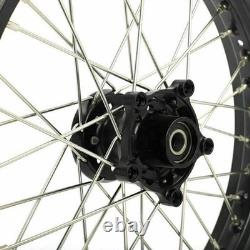 Pour BMW G310GS Moyeu CNC Aluminium Noir Roues à Rayons Avant Arrière 19x3 17x4.25