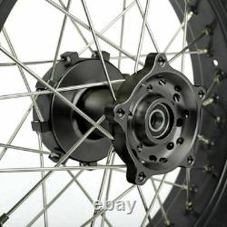 Pour BMW G310GS Moyeu CNC Aluminium Noir Roues à Rayons Avant Arrière 19x3 17x4.25