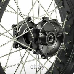 Pour BMW G310GS Moyeu CNC Aluminium Noir Roues à Rayons Avant Arrière 19x3 17x4.25