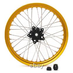 Pour BMW G310 GS Ensemble de jantes à rayons avant et arrière 3.0''x19'' 4.25''x17'' Moyeu Jante dorée