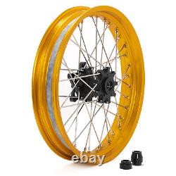 Pour BMW G310 GS Ensemble de jantes à rayons avant et arrière 3.0''x19'' 4.25''x17'' Moyeu Jante dorée