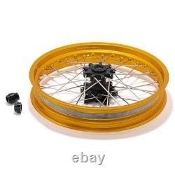 Pour BMW G310 GS Roues à Rayons Avant Arrière 19x3.0 17x4.25 Jante Dorée en Fonte avec Moyeu