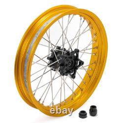 Pour BMW G310 GS Roues à Rayons Avant Arrière 19x3.0 17x4.25 Jante Dorée en Fonte avec Moyeu