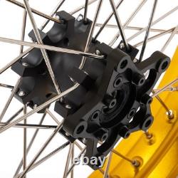 Pour BMW G310 GS Roues à Rayons Avant Arrière 19x3.0 17x4.25 Jante Dorée en Fonte avec Moyeu