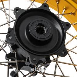 Pour BMW G310 GS Roues à Rayons Avant Arrière 19x3.0 17x4.25 Jante Dorée en Fonte avec Moyeu