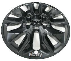 Pour Chevrolet Silverado 1500 2019-2021 Black 20 Wheel Skins Hub Caps Rim Covers