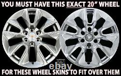Pour Chevrolet Silverado 1500 2019-21 Chrome 20 Roues Skins Hub Casquettes Rim Couvertures
