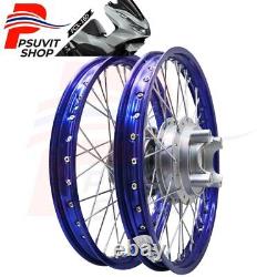 Pour HONDA PCX-160 2021 2022 2023 Ensemble de moyeux de jante de roue avant et arrière bleu