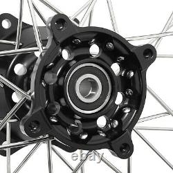 Pour Honda 21+18 Roues Arrière Avant Black Rims Hubs Set Crf250l / Rallye 2013-2020
