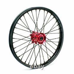 Pour Honda Ensemble de roues à rayons CNC 21 avant 18 arrière CRF450R 02-12 CRF250R 04-13