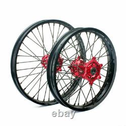 Pour Honda Ensemble de roues à rayons CNC 21 avant 18 arrière CRF450R 02-12 CRF250R 04-13