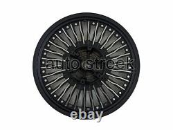 Pour Royal Enfield Classic 500 Parado D1 Jantes en alliage noires à 30 rayons avant et arrière